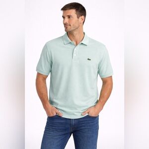 Lacoste Men’s Polo Shirt Mint Green Short Sleeve Classic Fit Size 7